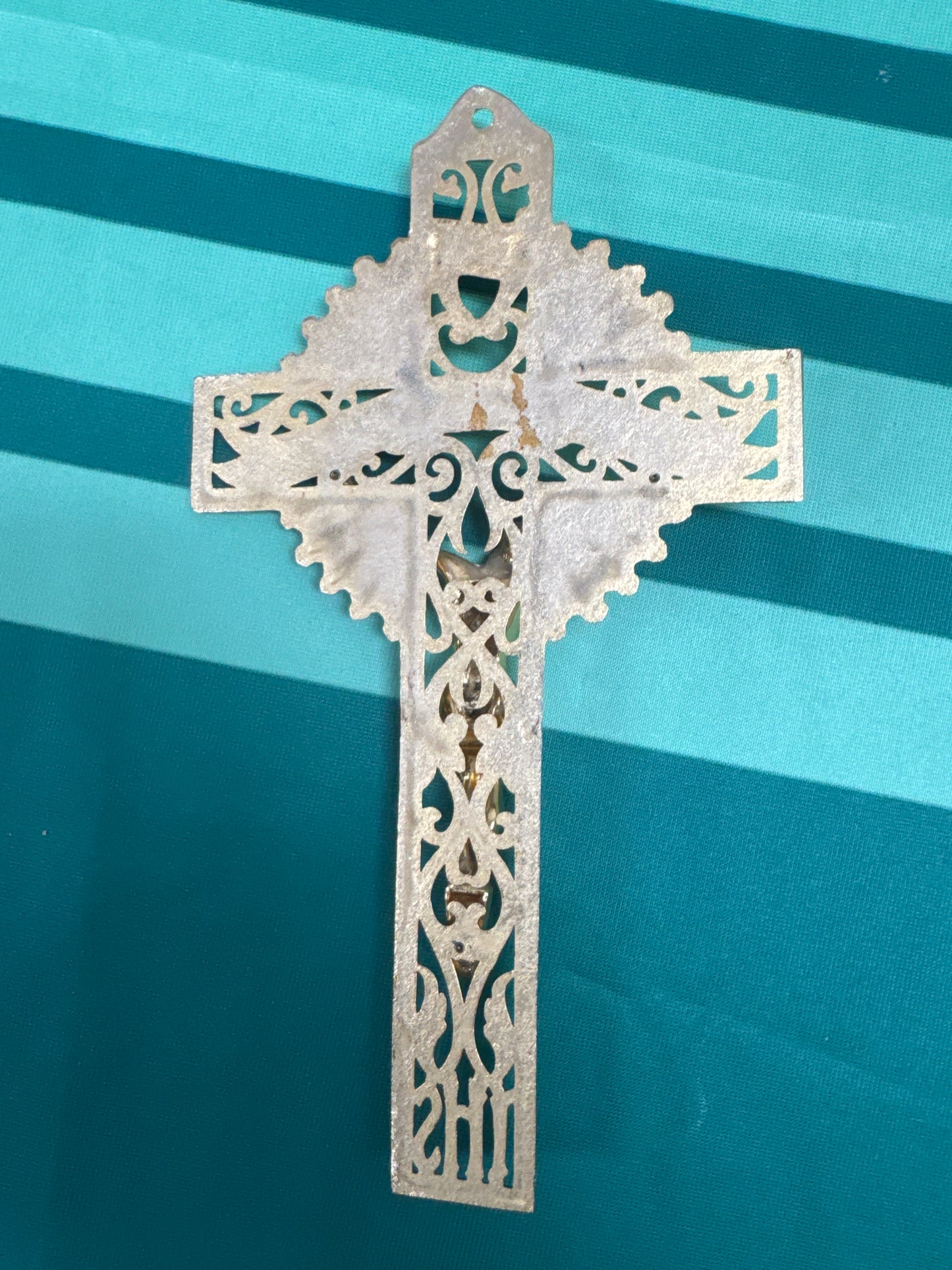 Crucifix 11 - gorgeous brass 9”x5.5” my Jesus mercy