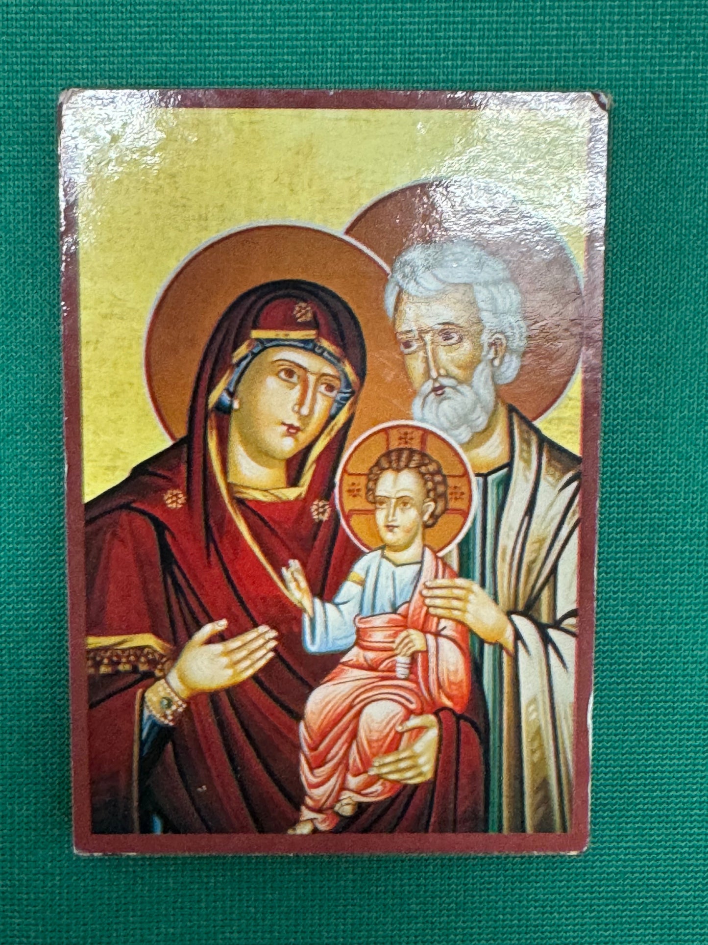 Icon 24 - 2.5"x3.5" Eastern Christian icon of the Holy Family