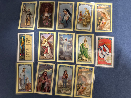 Holy Cards 35 - Made in Italy Lot of 14, Various Saints/Prayers, See Pictures
