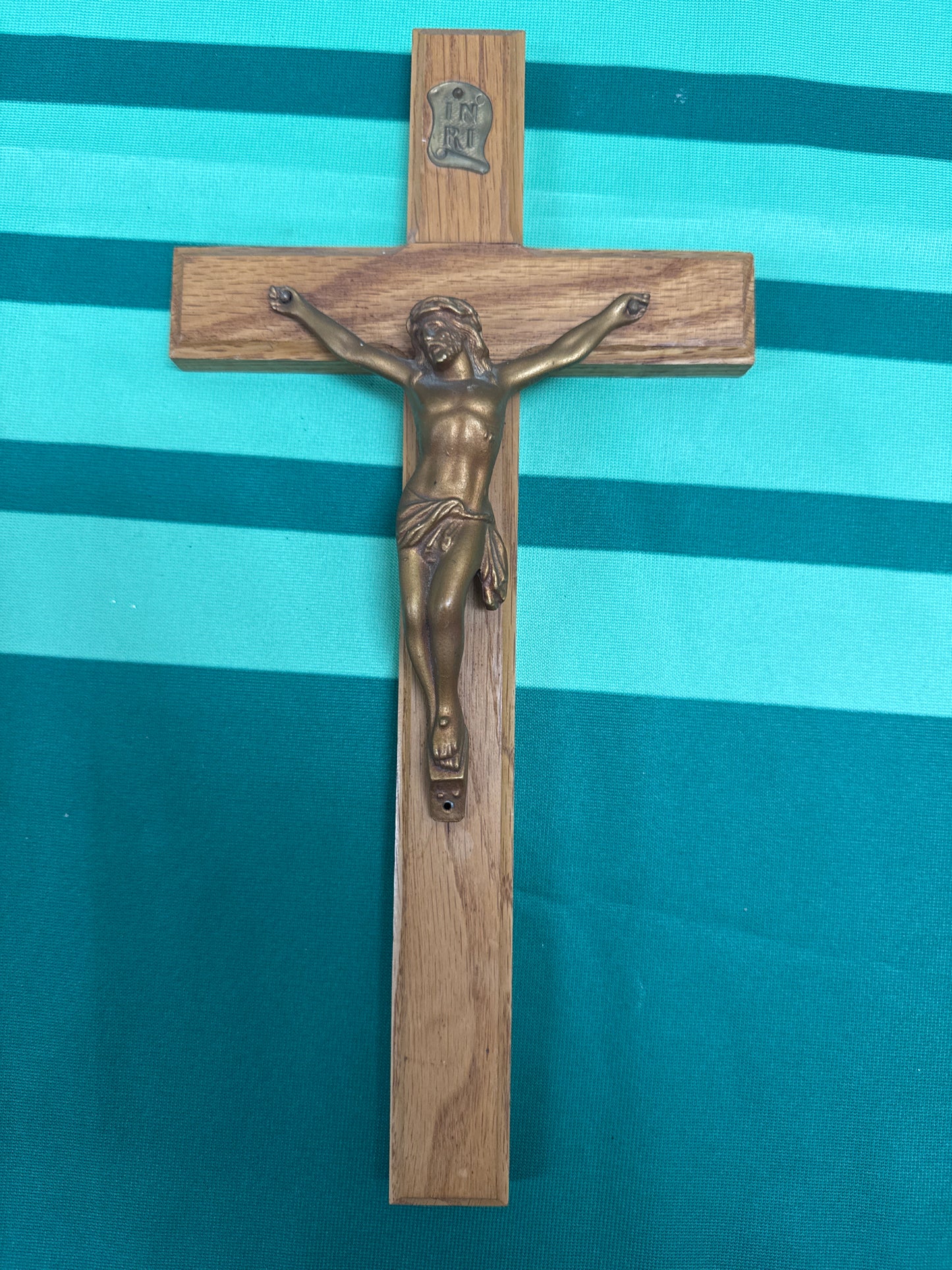 Crucifix 22 - reverent wood 12”x6”