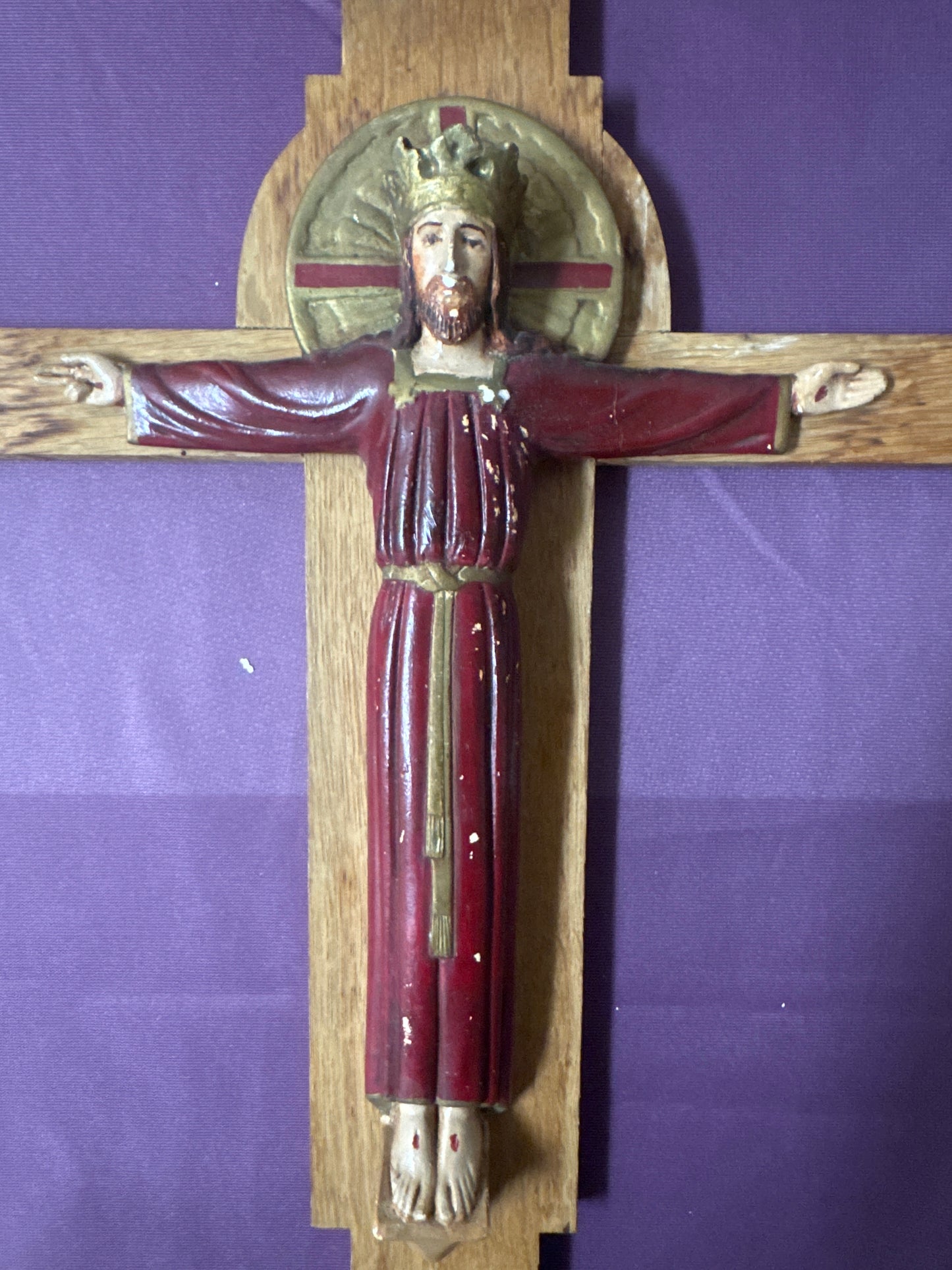 Crucifix 14 - detailed and devotional wood 18”x11”