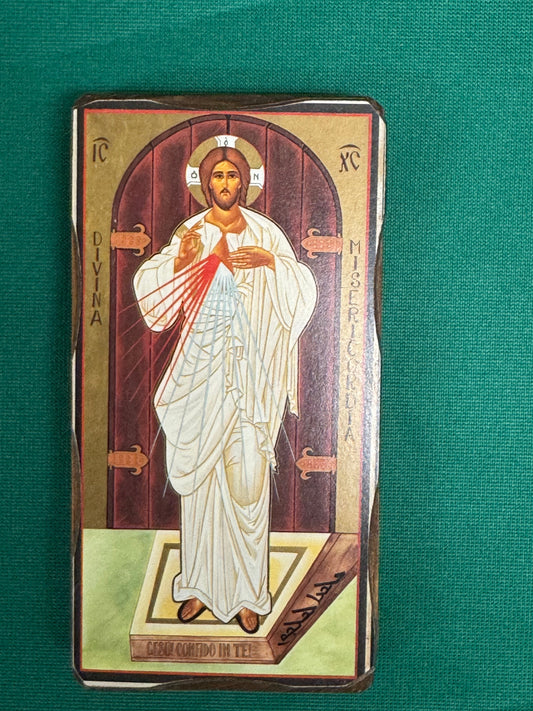 Icon 31 - 2.5"x5"x.5" Jesus Christ as the Divine Mercy