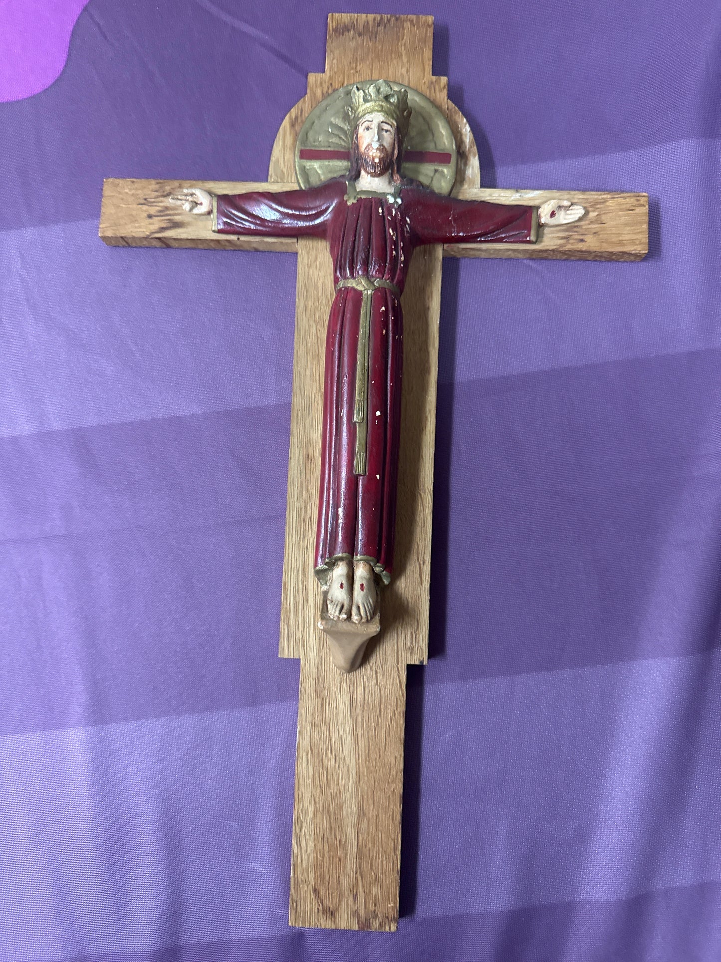 Crucifix 14 - detailed and devotional wood 18”x11”