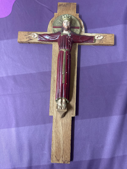 Crucifix 14 - detailed and devotional wood 18”x11”