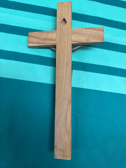 Crucifix 22 - reverent wood 12”x6”