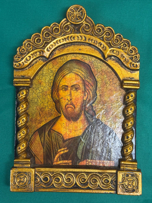 Icon 32 - 5.5"x8"x.75" Jesus Christ Wood and Faux Craft