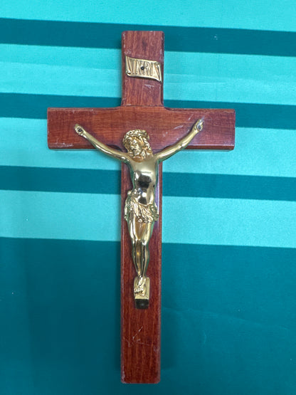 Crucifix 15 - classy wood 10.25”x5.5”