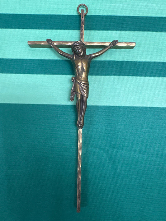 Crucifix 28 - classic 10”x5” brass