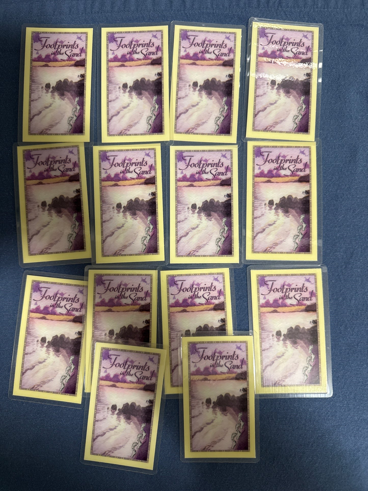Laminated Holy Cards 14 - Lot of 14 Footprints