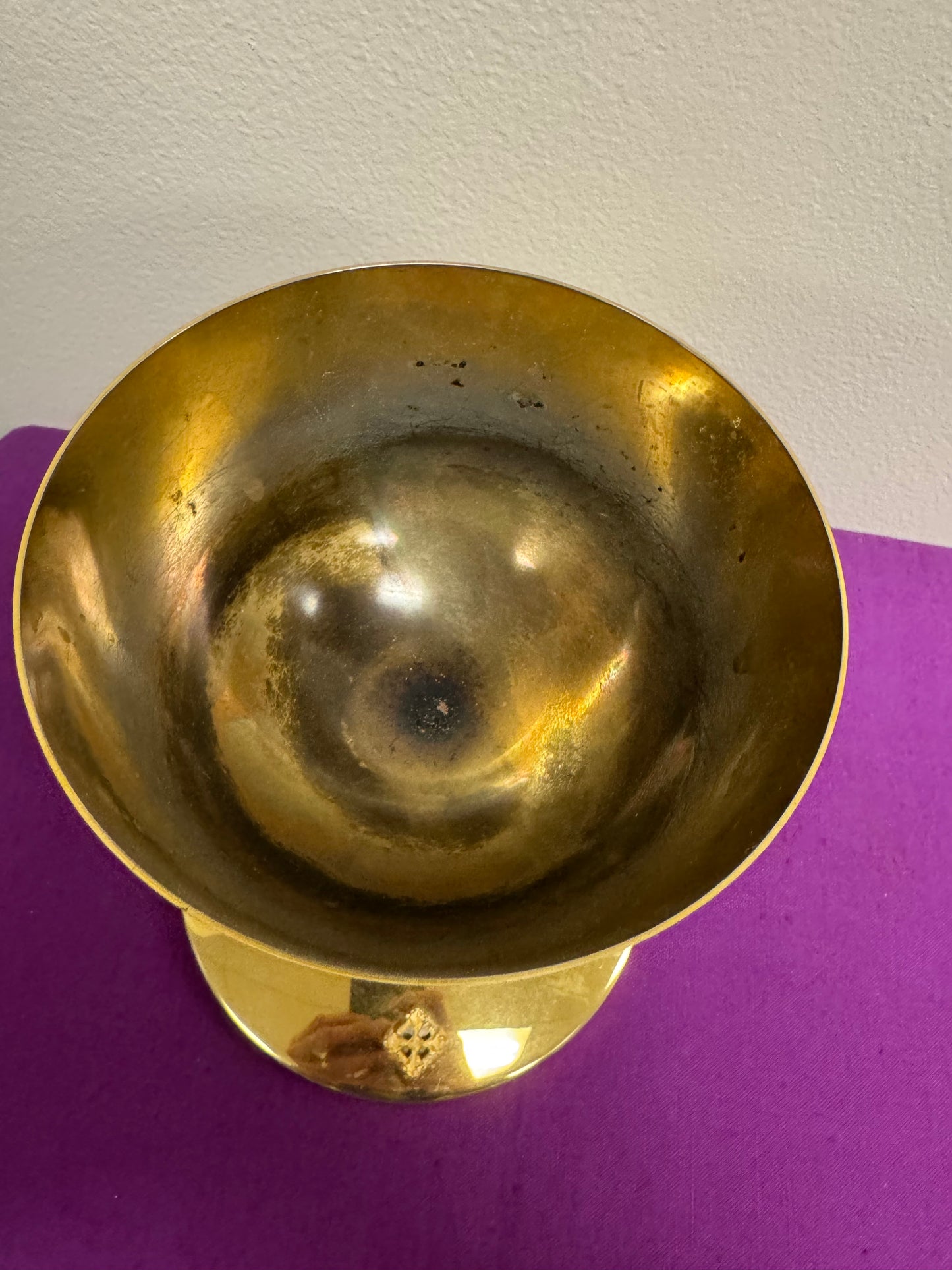 Chalice 6 - 6.75" Strudy Liturigical Chalice Flat Bottom Thick Stem