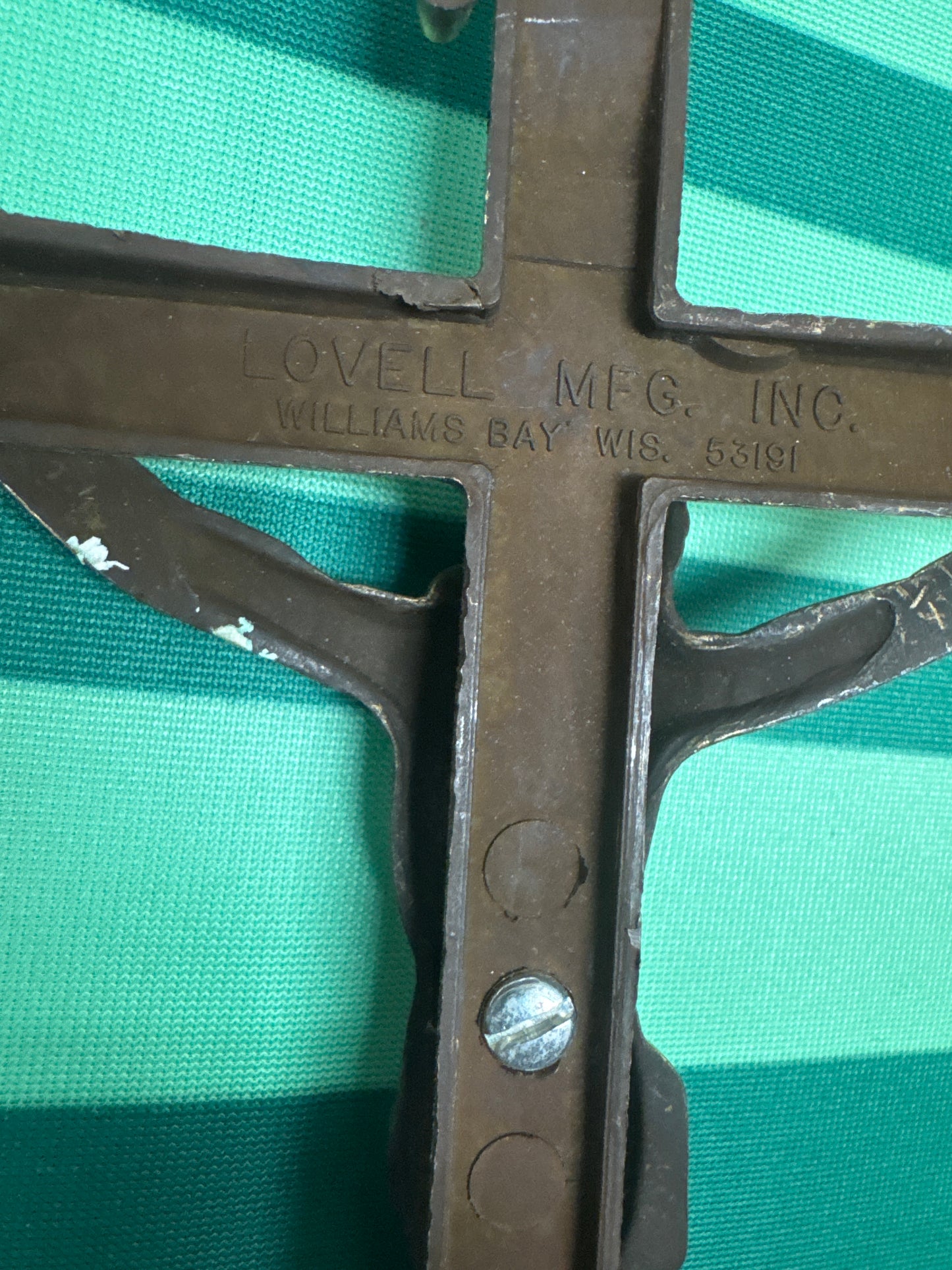 Crucifix 25 - beautiful sturdy brass antique 11.5”x6”